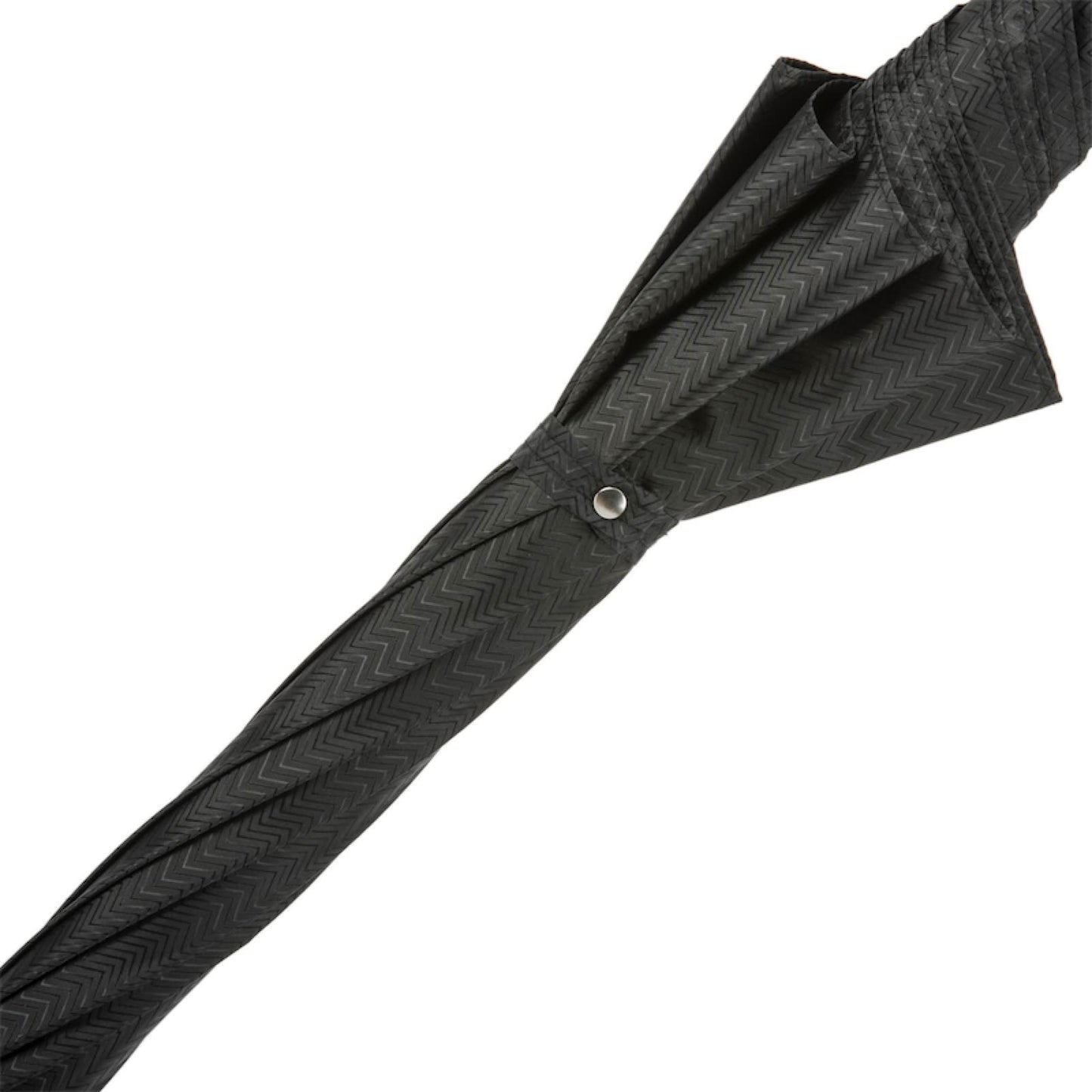 Pasotti Schwarzer Regenschirm mit Vintage Panther