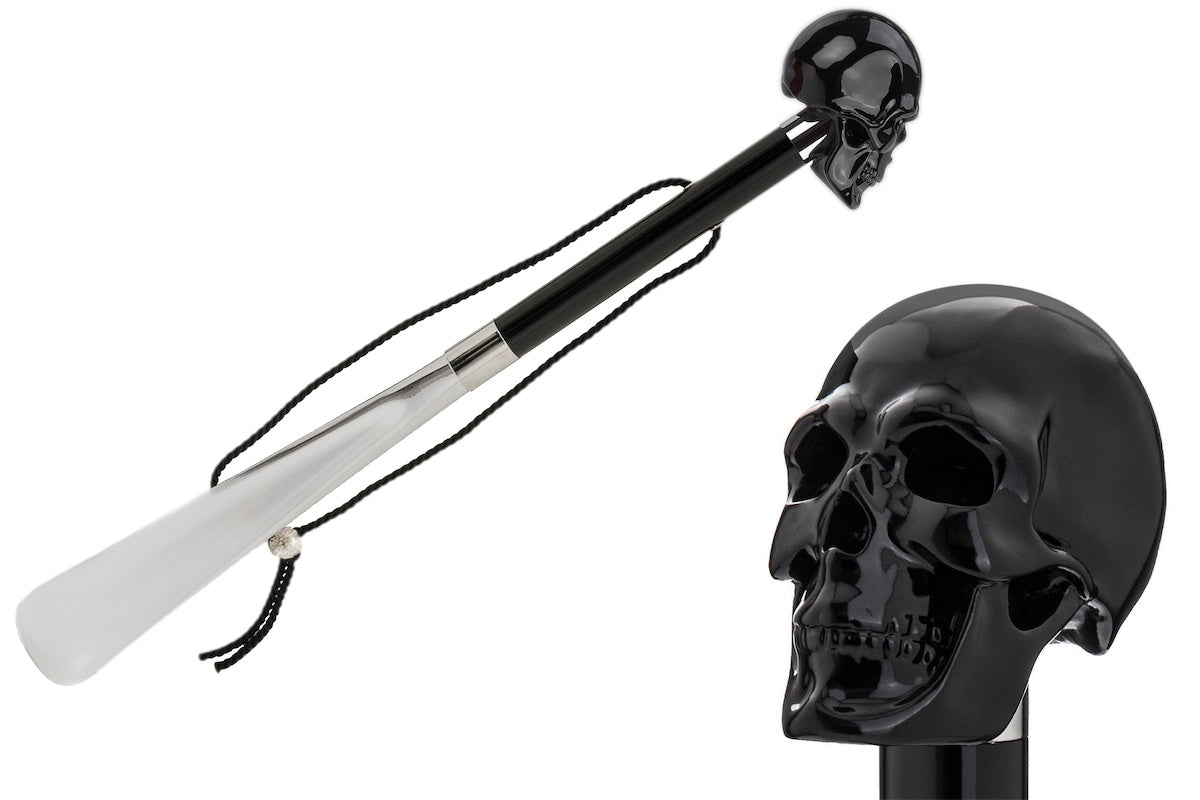 Pasotti Schuhanzieher mit Schwarzen Totenkopf
